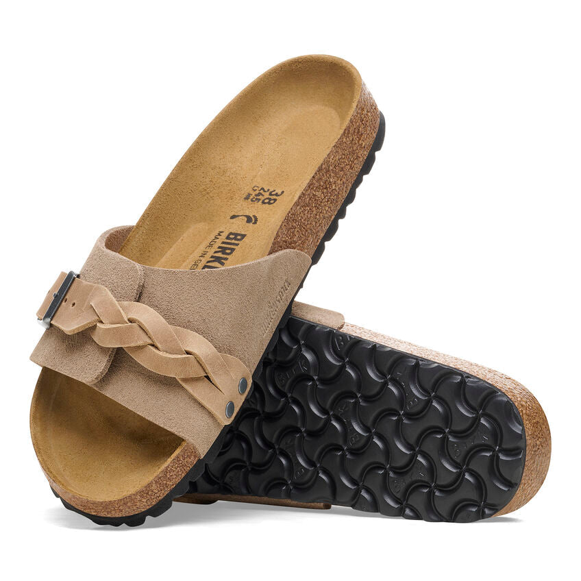 1026730 Birki Oita Braided Suede Leather Taupe