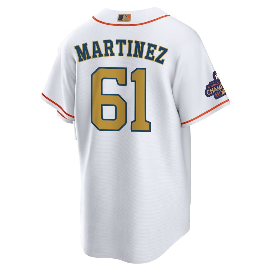 Seth Martinez 61 Houston Astros 2023 Men Jersey - White/Gold