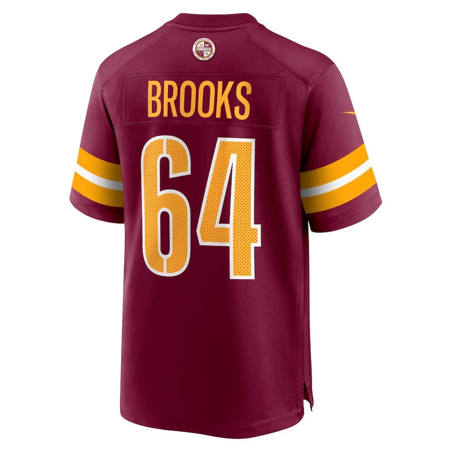 Mason Brooks 64 Washington Commanders Men Game Jersey - Burgundy