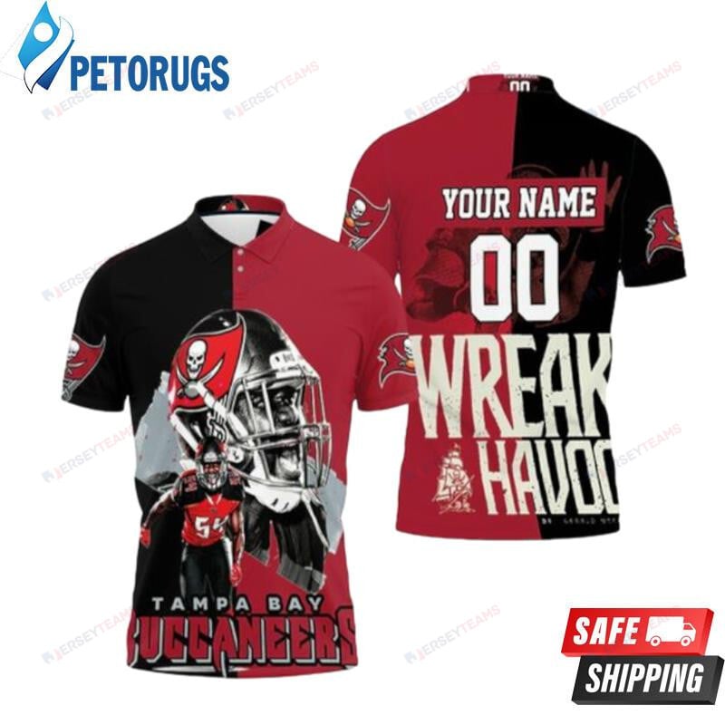 Lavonte David 54 Tampa Bay Buccaneers Wreak Havoc Custom Name & Number Printed Polo Shirt