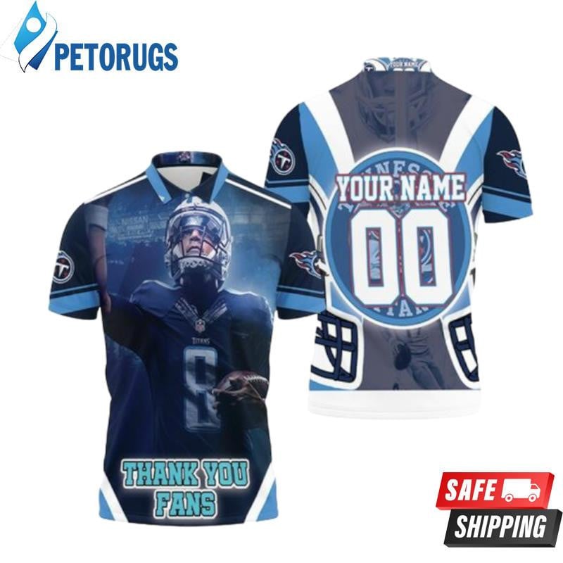 Stevie Mcnair 9 Tennessee Titans Afc South Champions Super Bowl 2021 Custom Name & Number Printed Polo Shirt