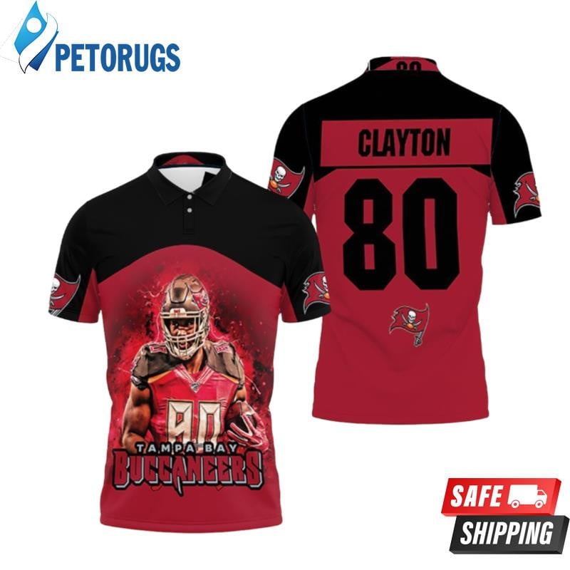 Michael Clayton 80 Tampa Bay Buccaneers Legend Printed Polo Shirt