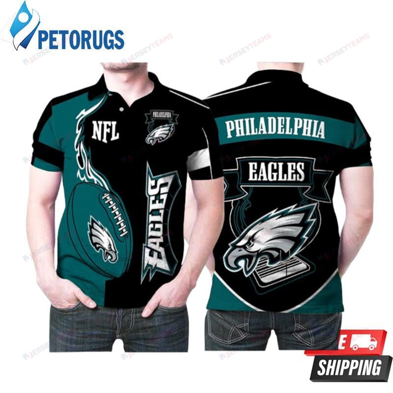 Philadelphia Eagles Logo Fire Football Eagles Printed Polo Shirt