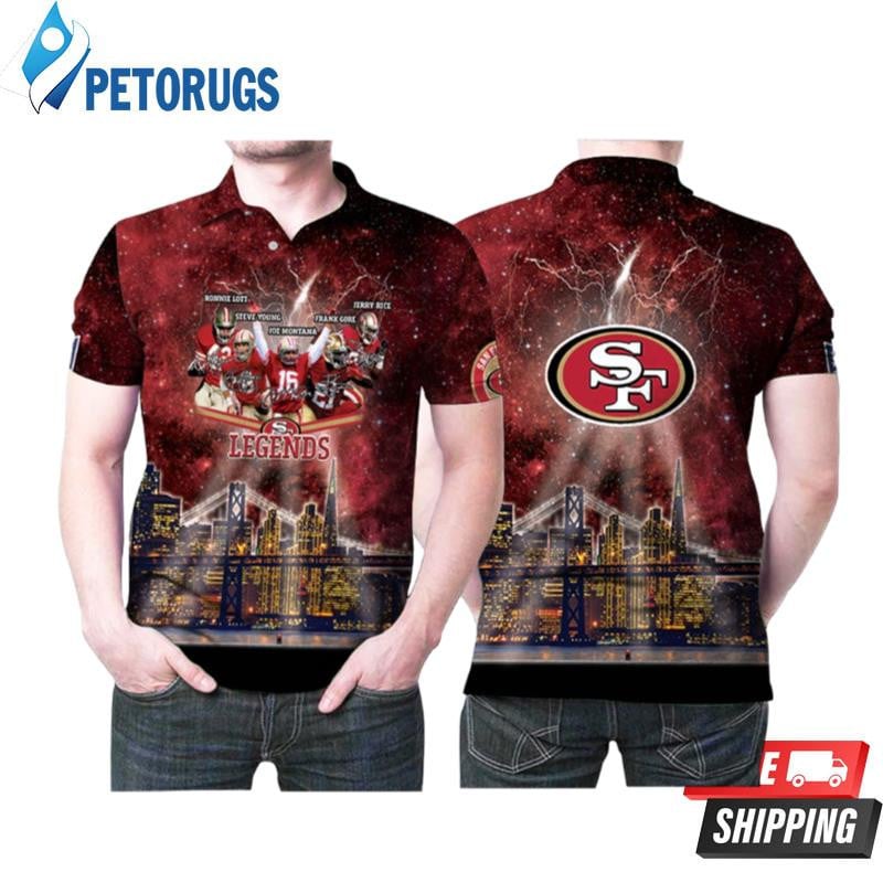 San Francisco 49ers 5 Legends In One Signatures Printed Polo Shirt