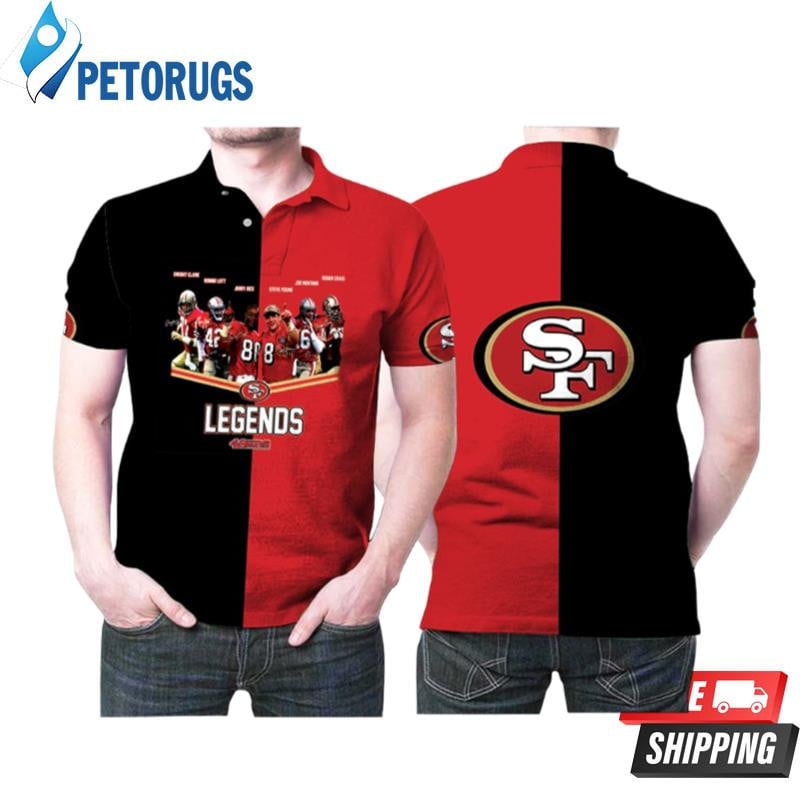 San Francisco 49ers Logo Legends Coach And Players Signed Printed Polo Shirt