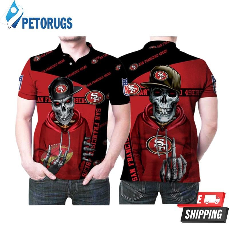 San Francisco 49ers Hip Hop Skull Printed Polo Shirt