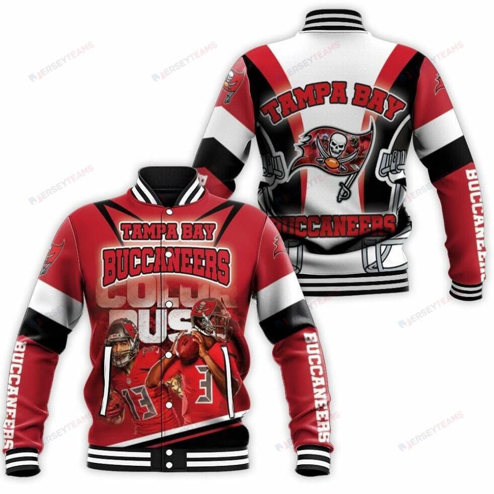 Tampa Bay Buccaneers Red White - AOP Varsity Jacket - All-Over-Printed Jacket
