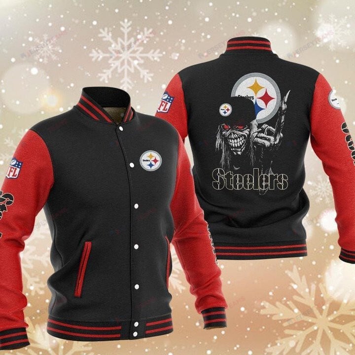 Pittsburgh Steelers Maiden Black Red - AOP Varsity Jacket - All-Over-Printed Jacket