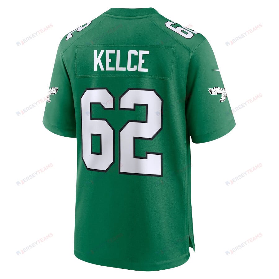 Jason Kelce 62 Philadelphia Eagles The Fat Bat Alternate Game Men Jersey - Kelly Green