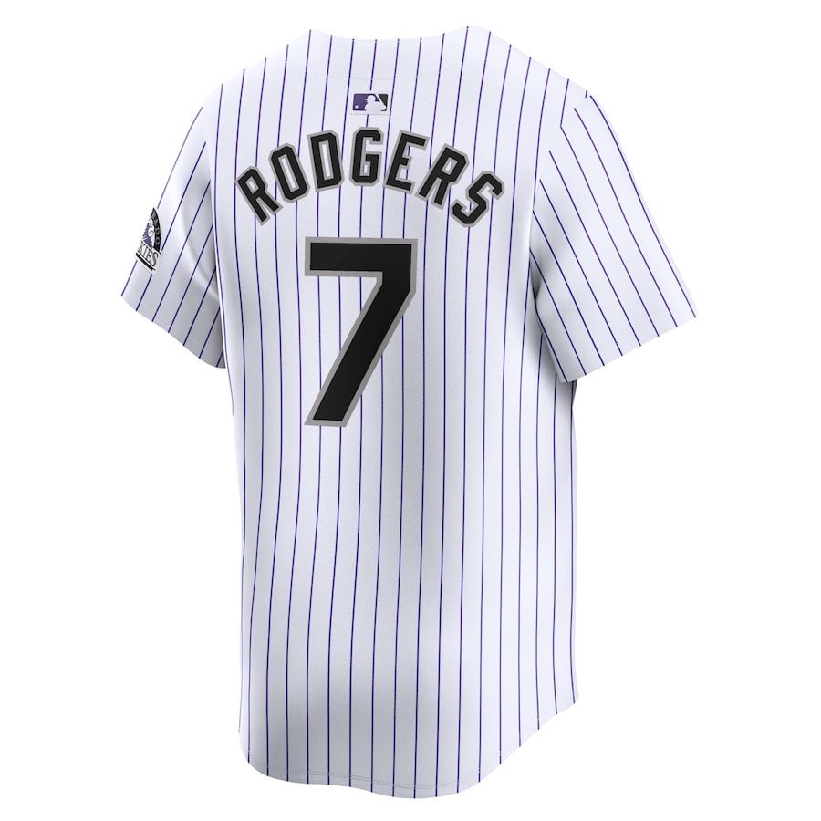 Brendan Rodgers 7 Colorado Rockies Home Limited Player Men Jersey - White
