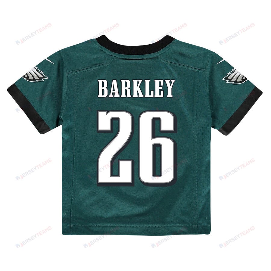 Saquon Barkley 26 Philadelphia Eagles Game YOUTH Jersey - Midnight Green