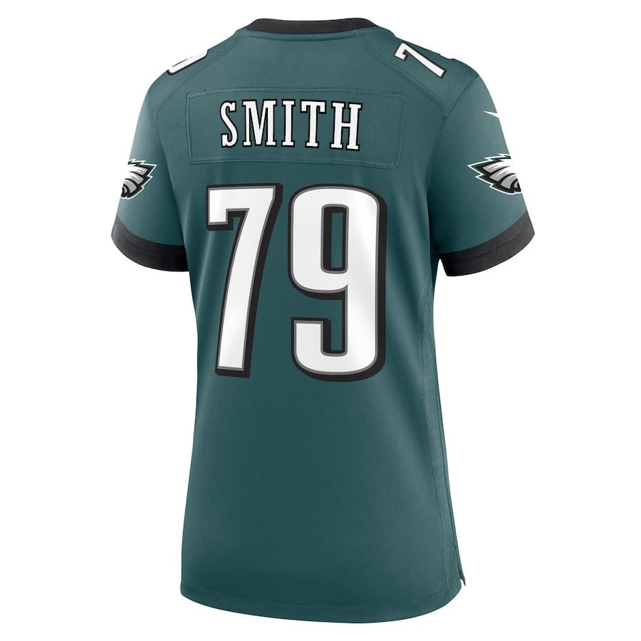 Lecitus Smith 79 Philadelphia Eagles Women Game Jersey - Midnight Green