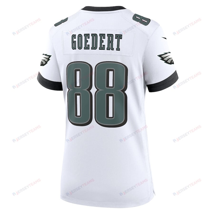 Dallas Goedert 88 Philadelphia Eagles White Game Women Jersey - White