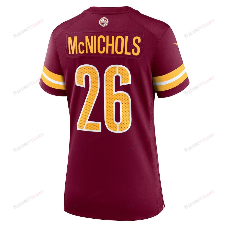 Jeremy McNichols 26 Washington Commanders Women's Game Jersey - Burgundy