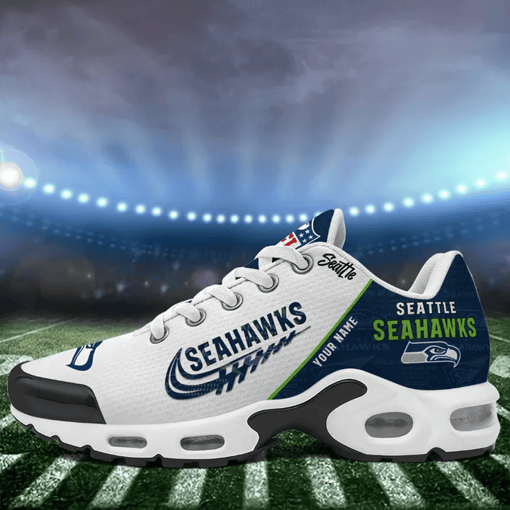 Seattle Seahawks Custom Name TN Shoes Sneakers For Men And Women - Navy