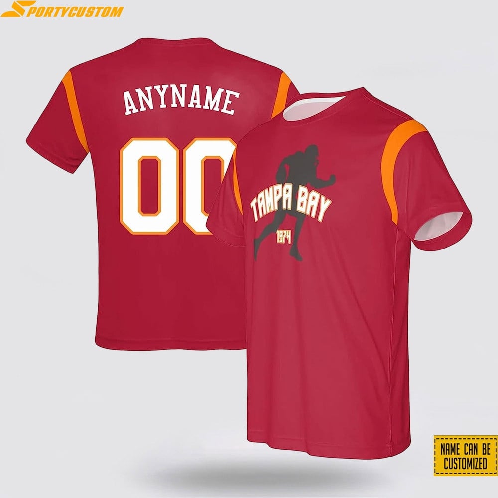 Tampa Bay Buccaneers Player Custom Name & Number All Over Printed T-Shirt - Red