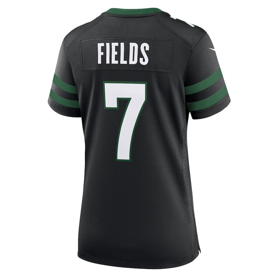 Justin Fields 7 New York Jets Alternate Game Player Women Jersey - Black