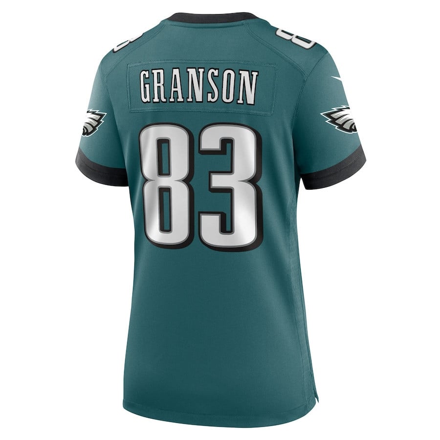 Kylen Granson 83 Philadelphia Eagles Women's Team Game Jersey - Midnight Green