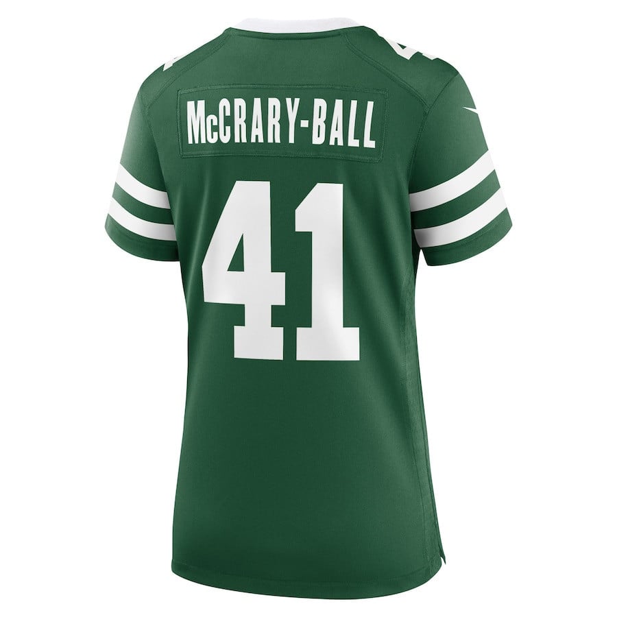 Marcelino McCrary-Ball 41 New York Jets Women's Team Game Jersey - Legacy Green