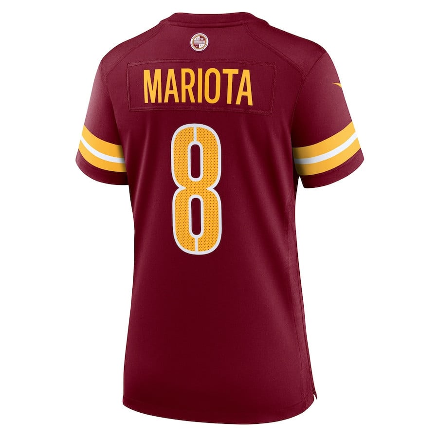 Marcus Mariota 8 Washington Commanders Women's Team Game Jersey - Burgundy