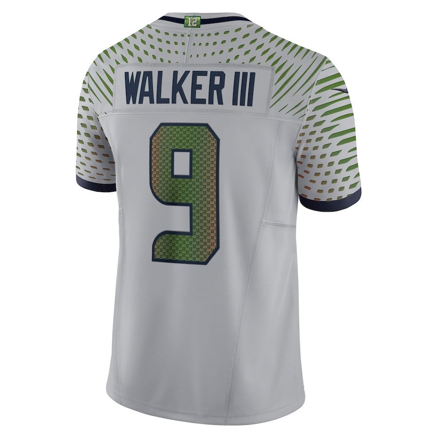 Kenneth Walker III 9 Seattle Seahawks 2025 Rivalries Collection Limited Men Jersey - Wolf Gray