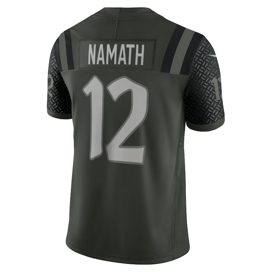 Joe Namath 12 New York Jets 2025 Rivalries Collection Limited Men Jersey - Gotham Green