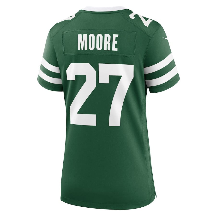 Malachi Moore 27 New York Jets Women's Team Game Jersey - Legacy Green