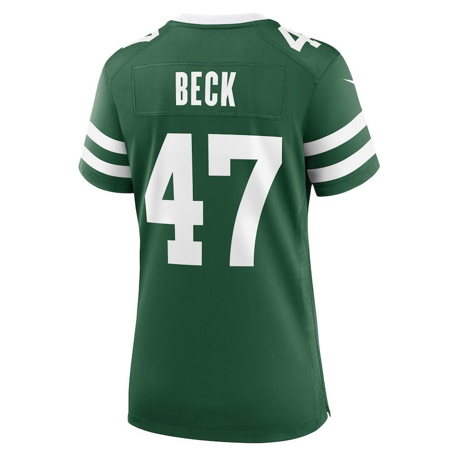 Andrew Beck 47 New York Jets Women's Team Game Jersey - Legacy Green