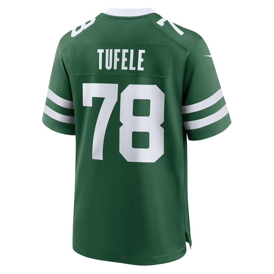Jay Tufele 78 New York Jets Team Game Men Jersey - Legacy Green