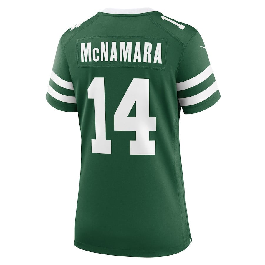 Austin McNamara 14 New York Jets Women's Team Game Jersey - Legacy Green