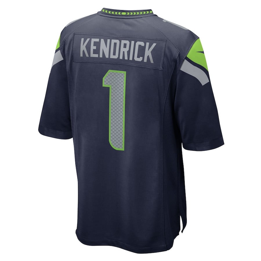 Derion Kendrick 1 Seattle Seahawks Team Game Men Jersey - College Navy