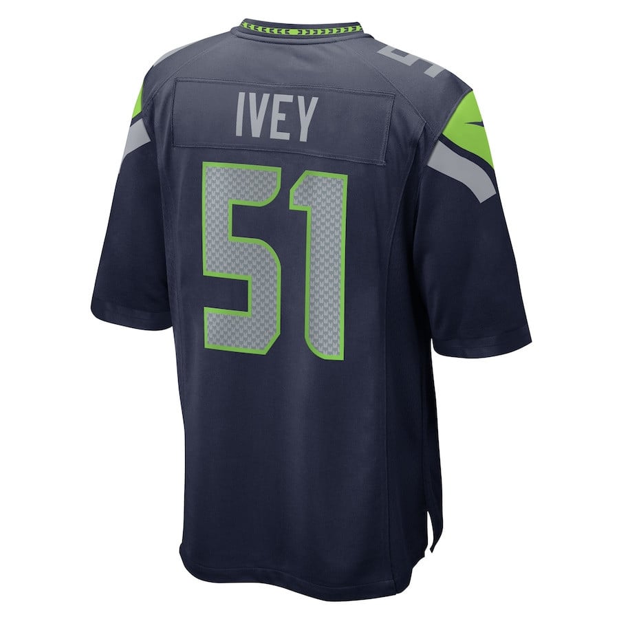 Jared Ivey 51 Seattle Seahawks Team Game Men Jersey - College Navy