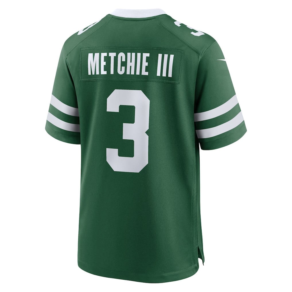 John Metchie III 3 New York Jets Team Game Men Jersey - Legacy Green