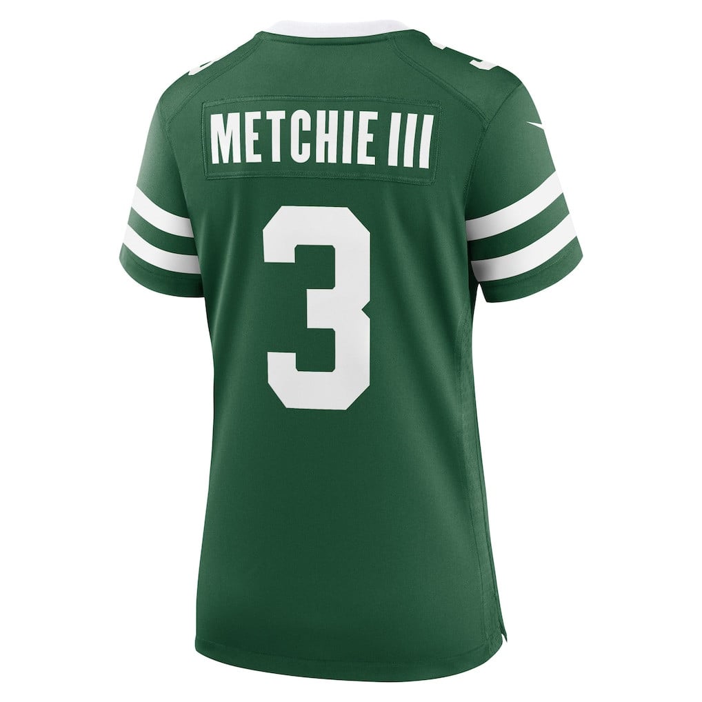 John Metchie III 3 New York Jets Women's Team Game Jersey - Legacy Green
