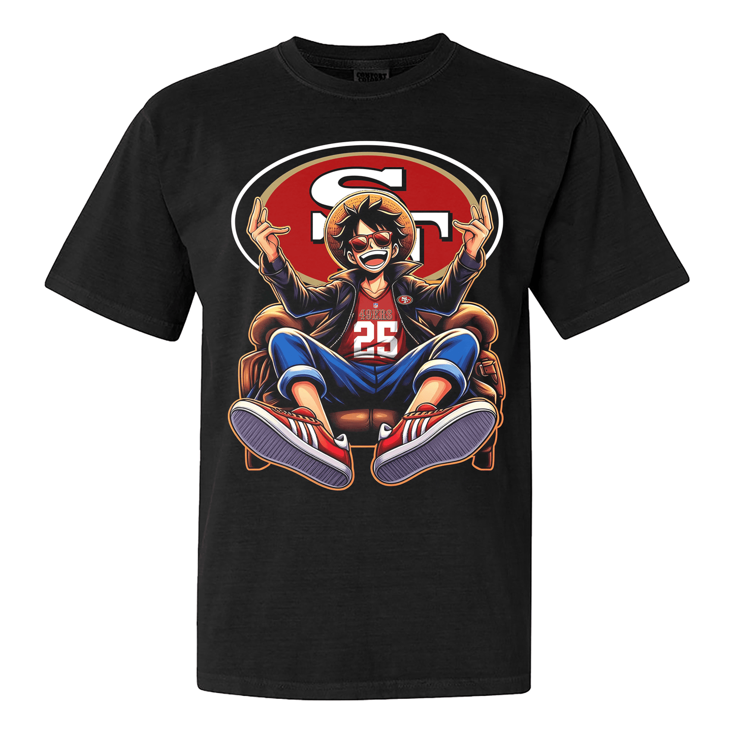 San Francisco 49ers Luffy T-shirt - Black