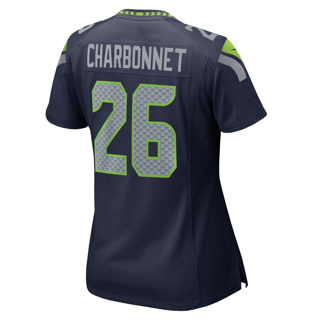 Zach Charbonnet 26 Seattle Seahawks 2026 Super Bowl LX - Women Navy Game Jersey