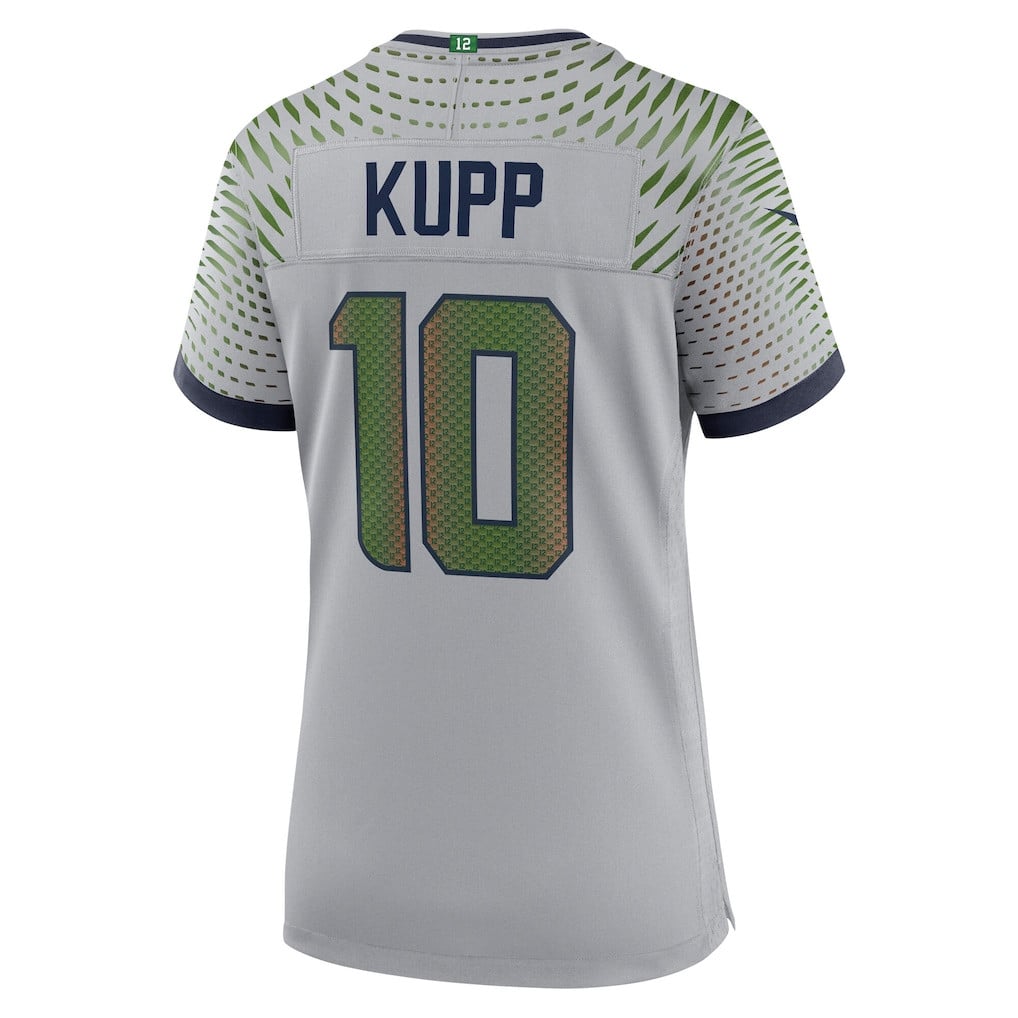 Cooper Kupp 10 Seattle Seahawks 2026 Super Bowl LX - Women Rivalries Game Jersey - Wolf Gray