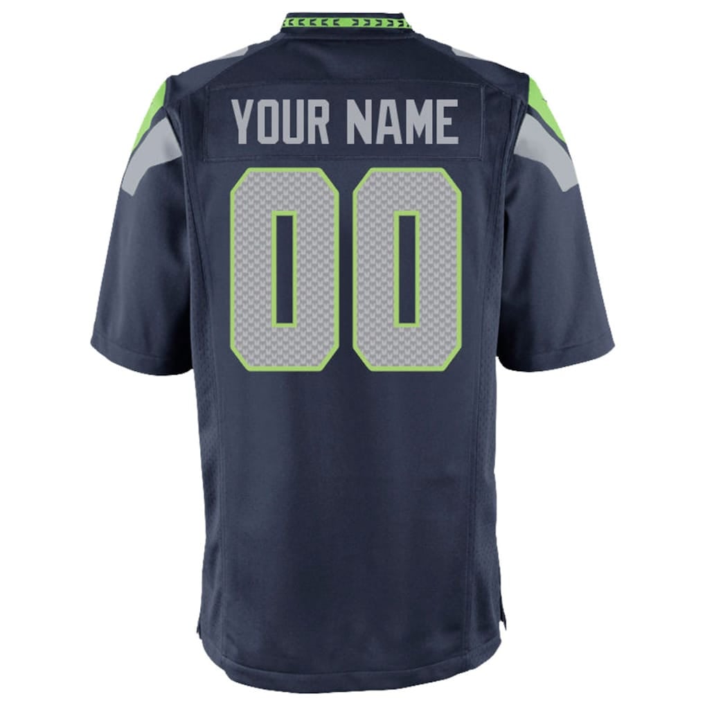 Seattle Seahawks YOUTH 2026 Super Bowl LX - Custom Game Jersey - Navy