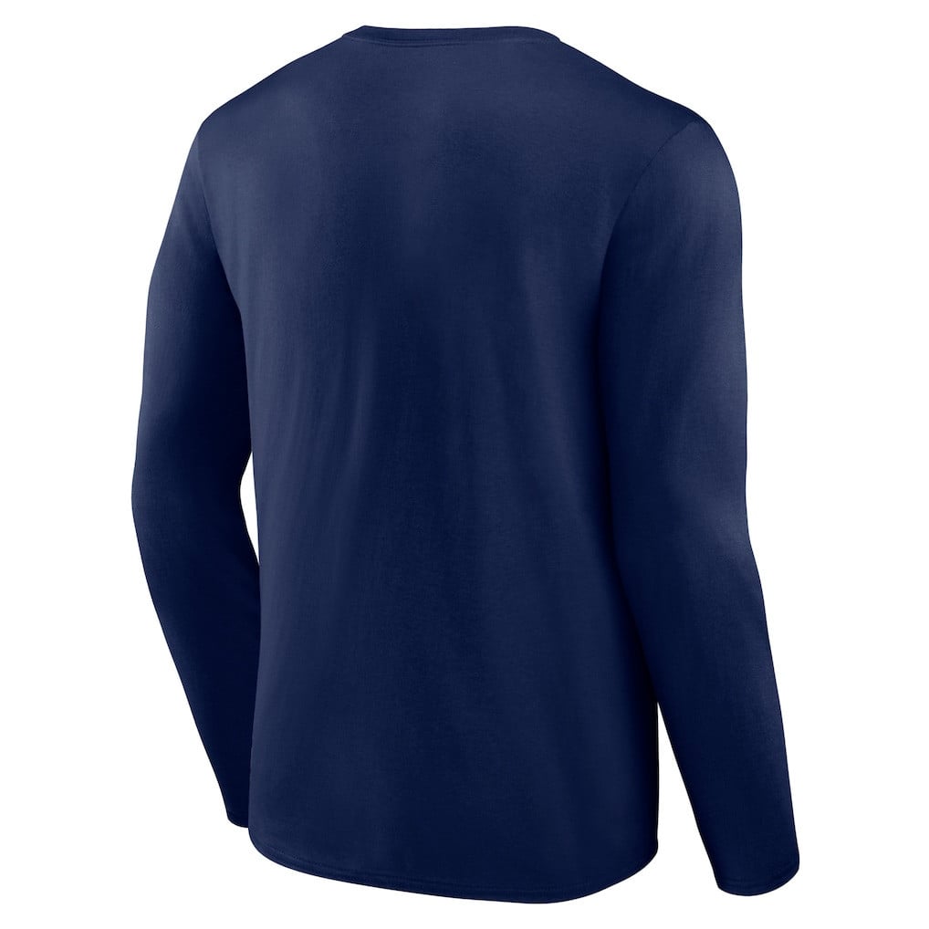 Seattle Seahawks Logo Team Lockup Long Sleeve T-Shirt - Navy