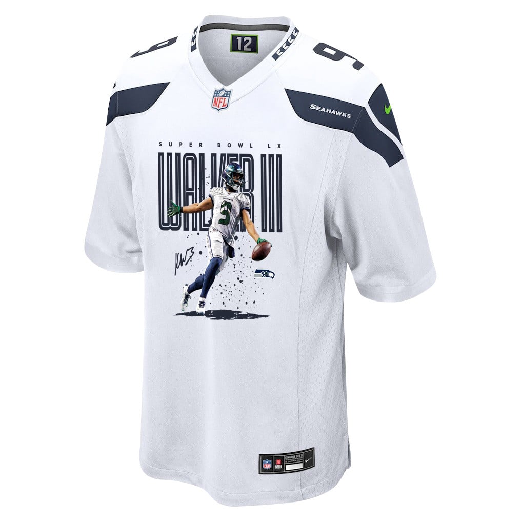 Kenneth Walker III 9 Seattle Seahawks Super Bowl LX Fan-Favorite Playmaker Jersey – White