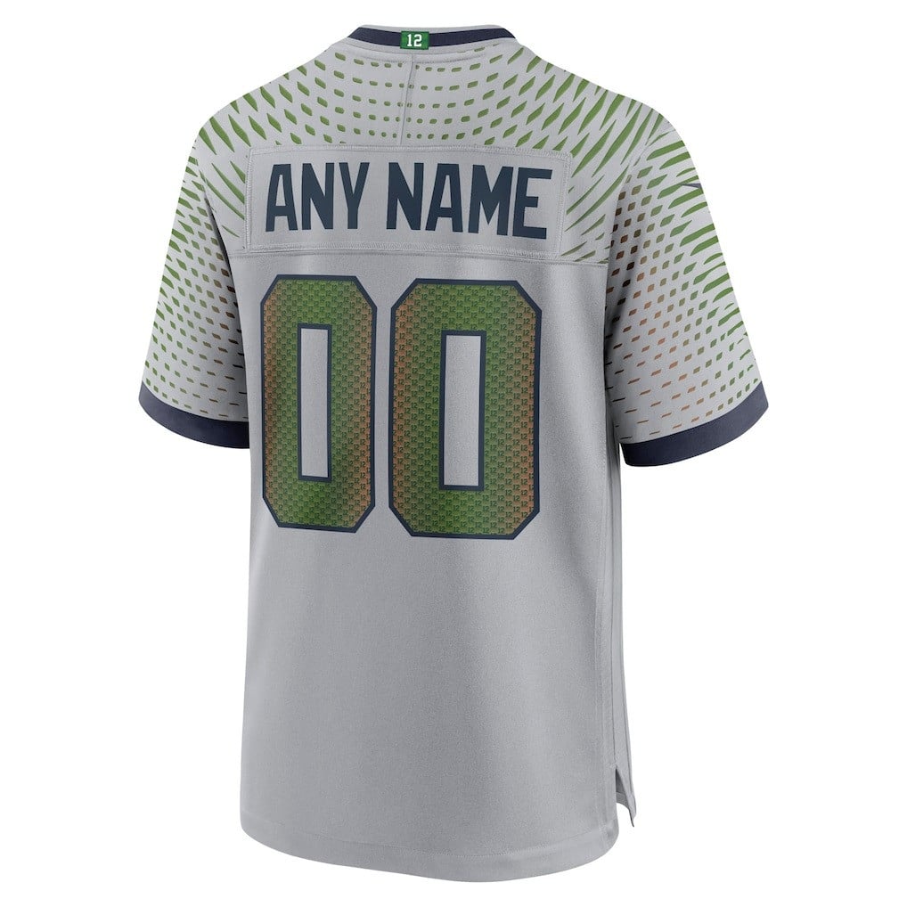 Seattle Seahawks Super Bowl LX Champions Custom Rivalries Collection Game Jersey - Gray