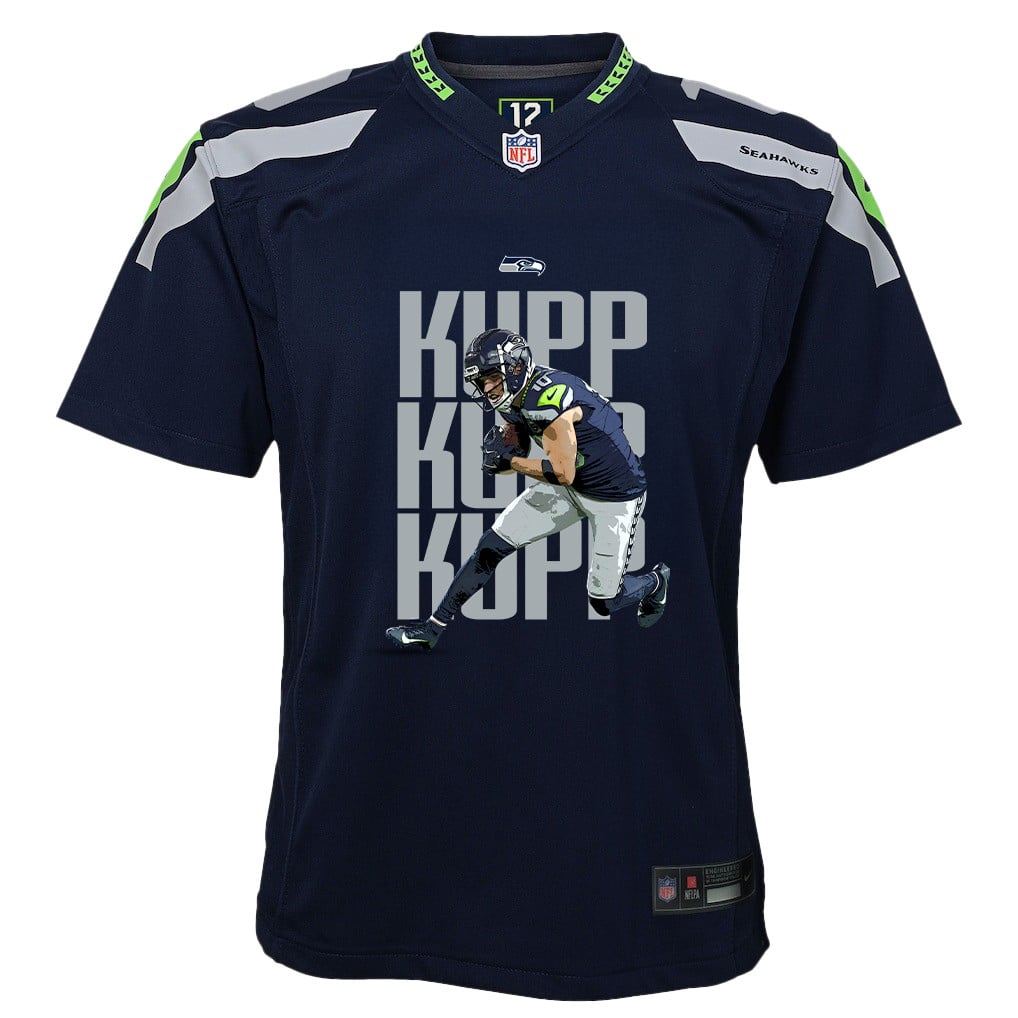 Cooper Kupp 10 Seattle Seahawks Super Bowl LX Offensive Powerhouse YOUTH Game Jersey– Navy