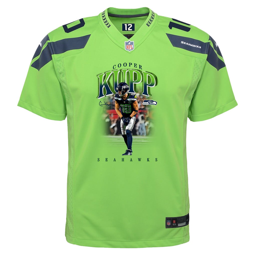 Cooper Kupp 10 Seattle Seahawks Super Bowl LX High-Impact Performer YOUTH Jersey – Green