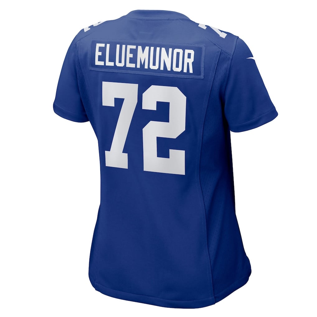 Jermaine Eluemunor 72 New York Giants Women's Team Game Jersey - Royal