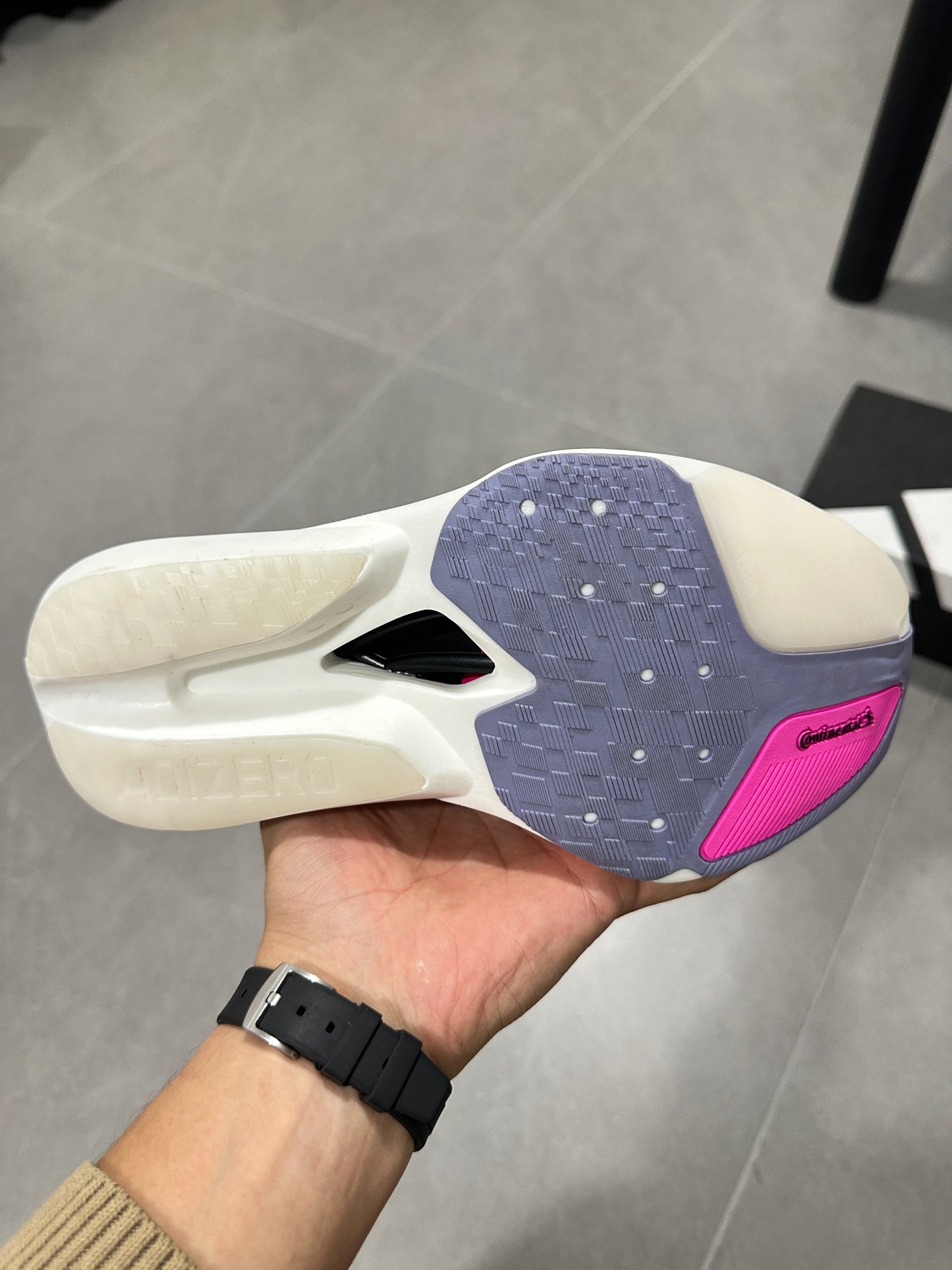 Adidas ADIZERO ADIOS PRO 4 (Purple / Black / Pink colorway)