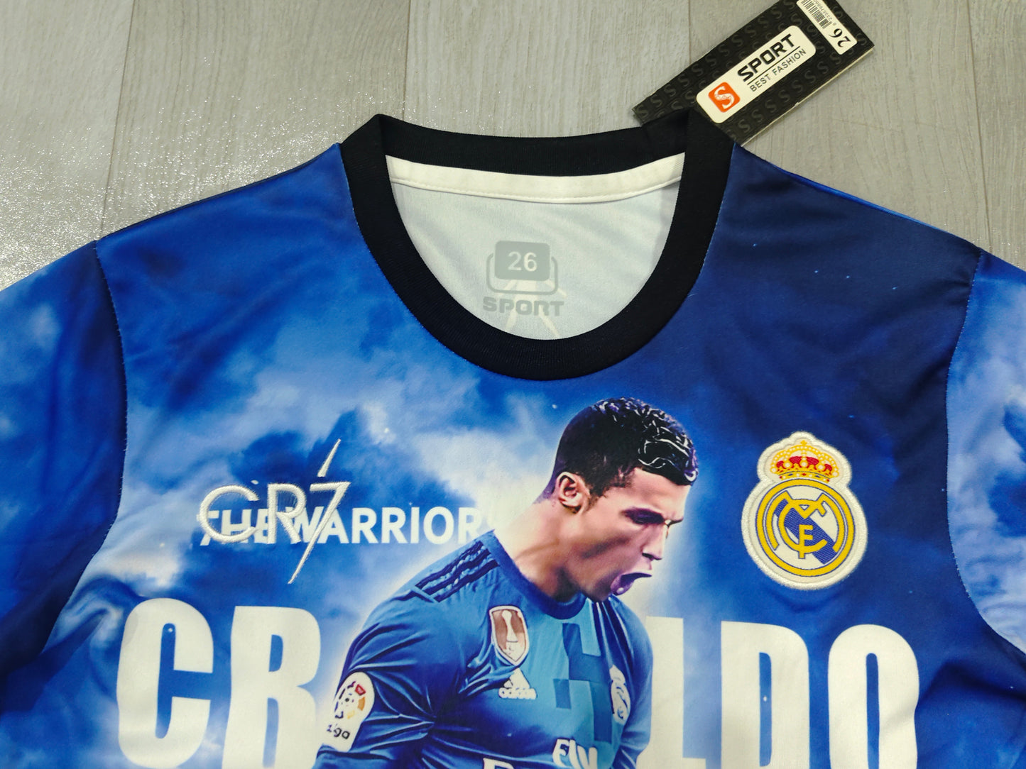 KIDS Cristiano Ronaldo Real Madrid Tribute Football Kit (Jersey & Shorts Set)
