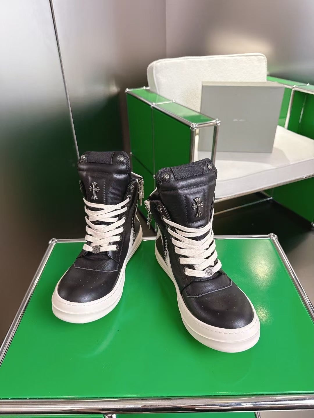 Chrome Hearts x Rick Owens Geobasket High 'Black'