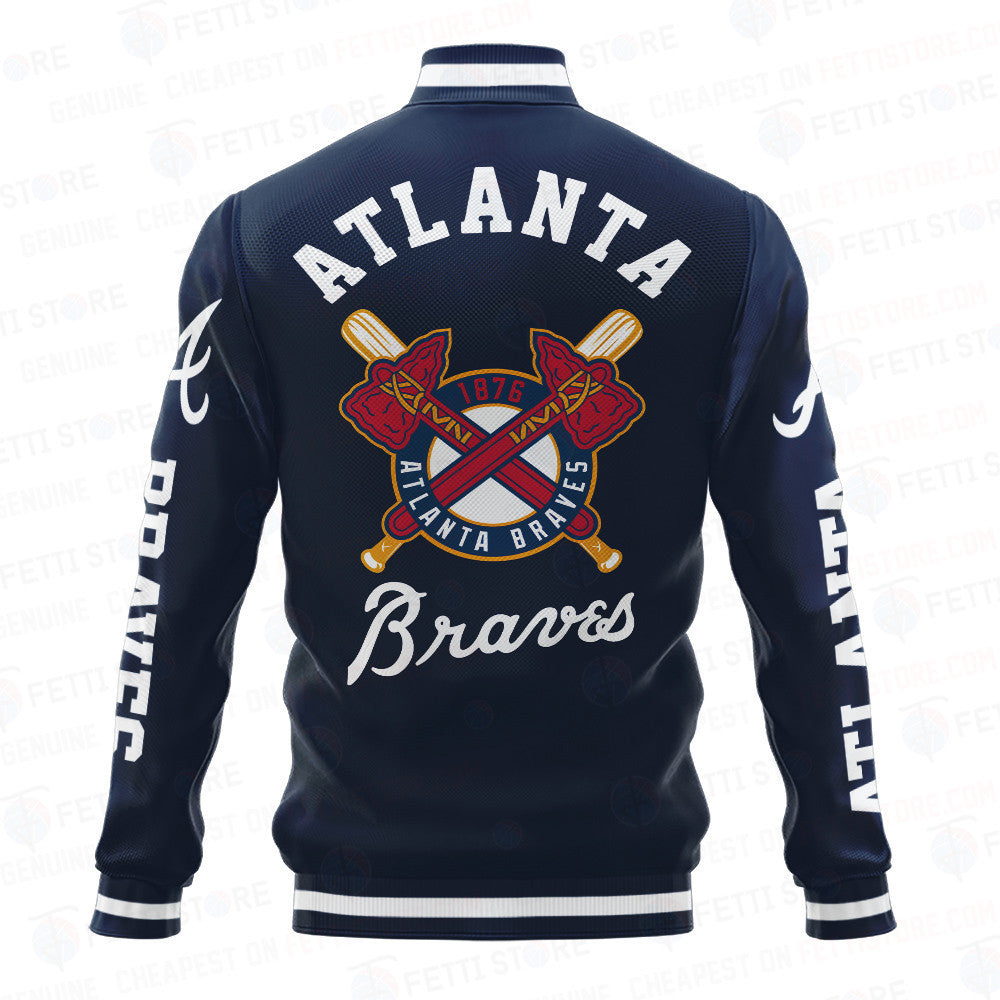 Atlanta Braves Baseball Traditional Pattern AOP Varsity Jacket SH1 - All-Over-Printed Jacket