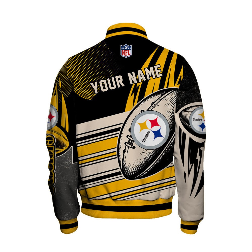 Pittsburgh Steelers - National Football League Customized AOP Varsity Jacket V10 - All-Over-Printed Jacket