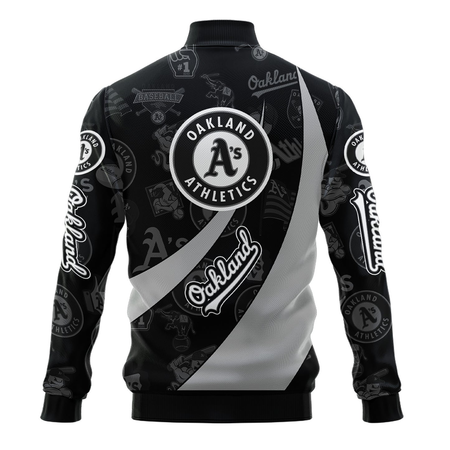 Oakland Athletics - Major League Baseball AOP Varsity Jacket V3 - All-Over-Printed Jacket